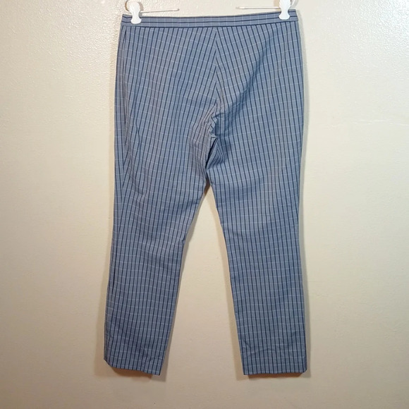 THEORY Classic Screen Viscose Skinny Trousers In Blue Midnight Multi size 8 - Picture 4 of 10